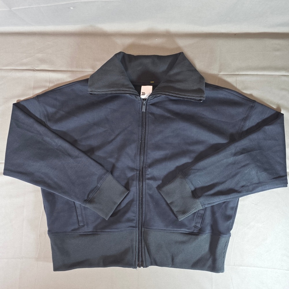 All in Motion Airy Sleek Full Zip Jacket Black Medium 214 14 1843 Relaxed Fit